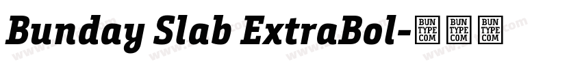 Bunday Slab ExtraBol字体转换